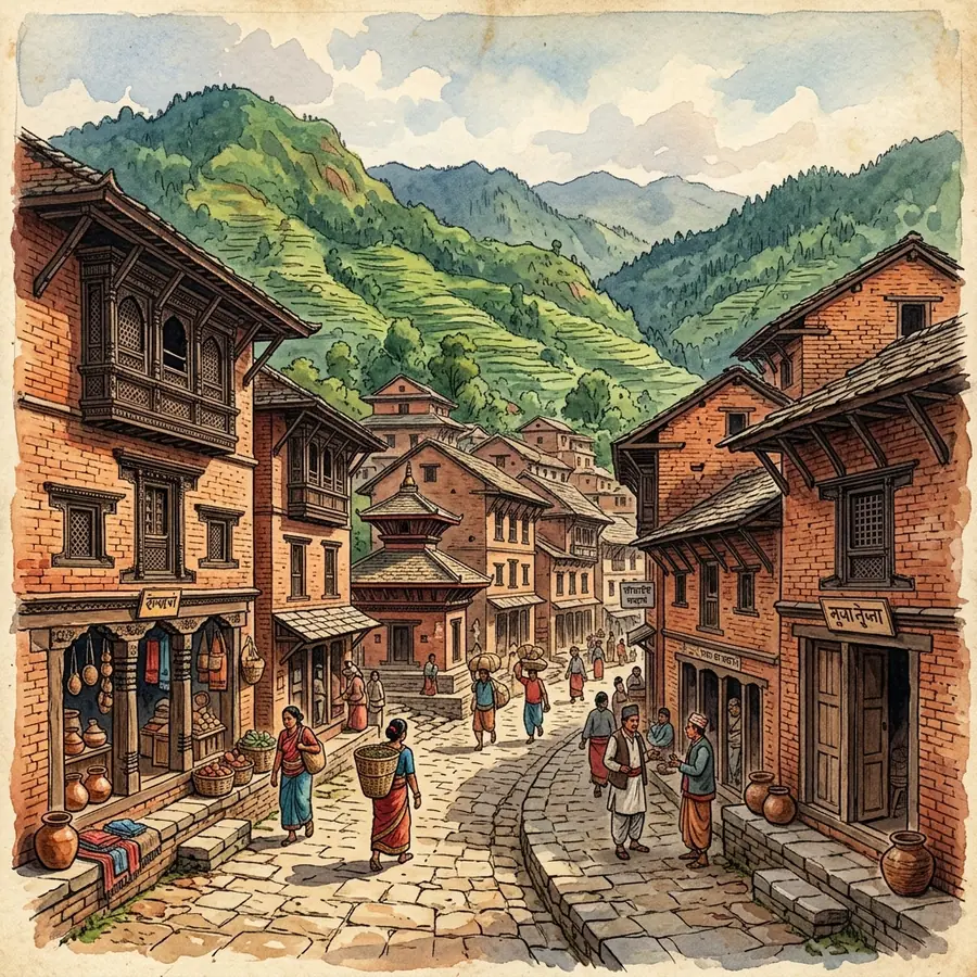 The old settlement lanes of Thankot