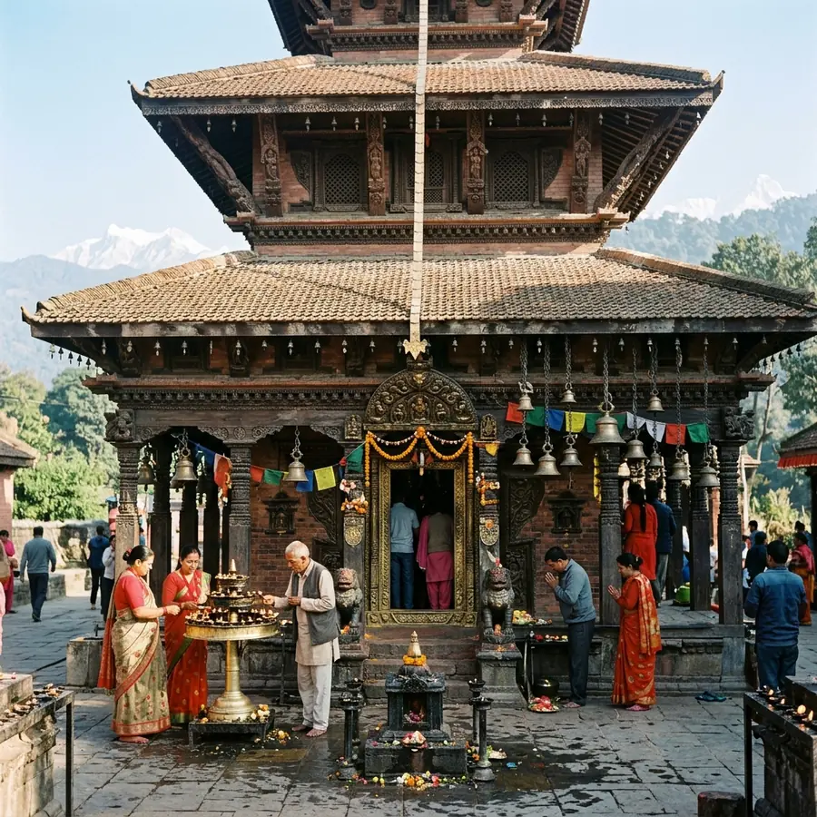 The Mahalaxmi pagoda temple at Thankot