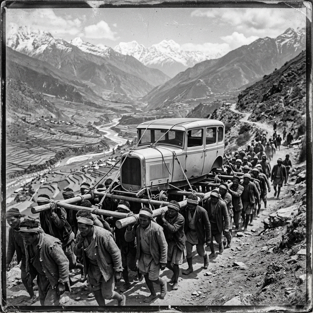 The Car Porters of Thankot: When Men Carried Automobiles