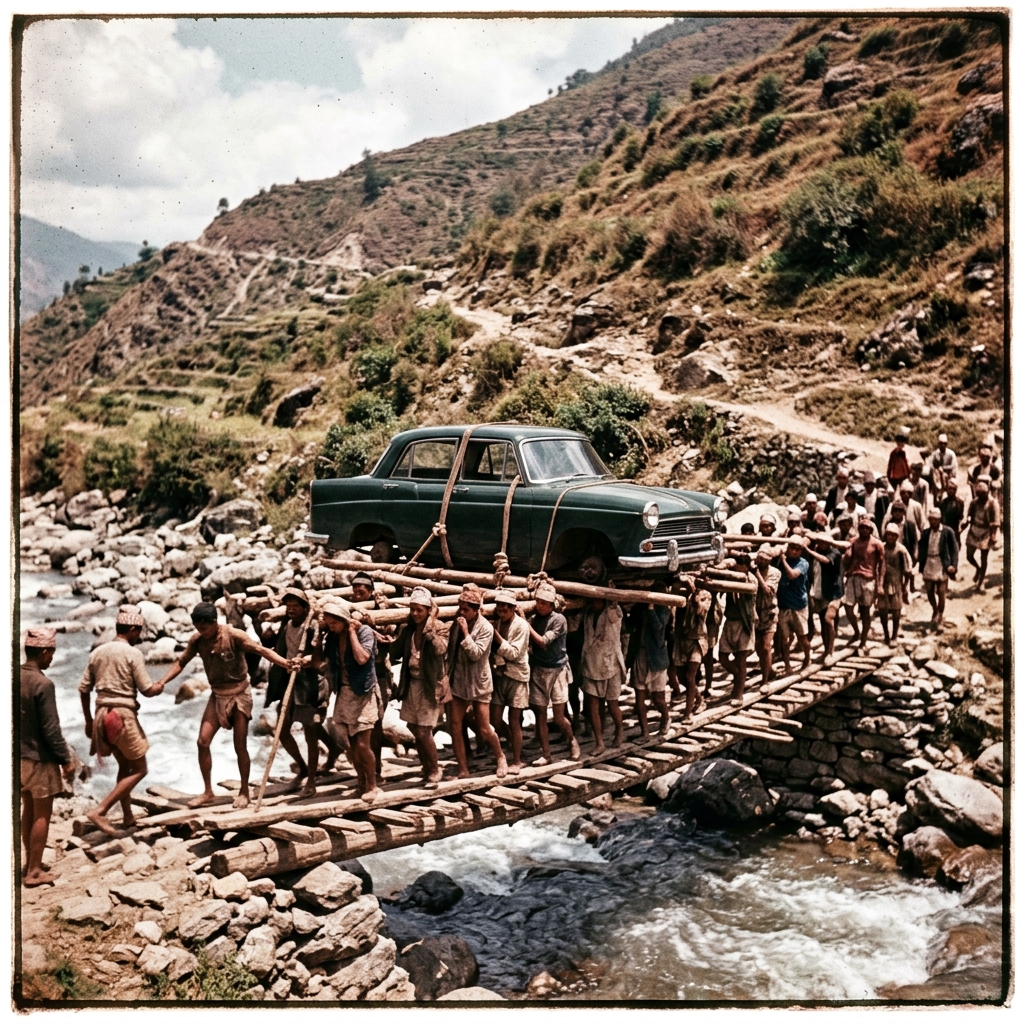 The Car Porters of Thankot: When Men Carried Automobiles